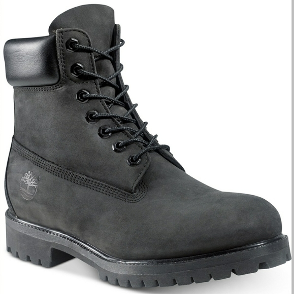 Timberland 6" Premium Waterproof Boots - Men's Black Nubuck - Picture 8 of 14